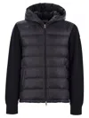 Moncler Padded Hooded Jacket In Blue