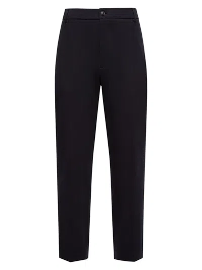 Moncler Logo Patch Tailored Pants In Black