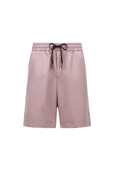 Moncler Men's Pastel Pink Shorts For Ss24 Collection In Pastelpink