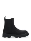 Moncler Peak City Nubuck Chelsea Boots In Black