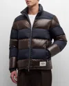 Moncler Peclet Reversible Short Down Jacket, Men, Multicolour, Size: 5 In Bright Blue
