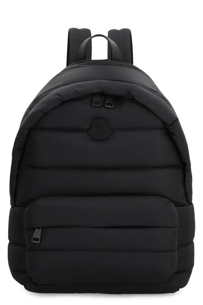Moncler Pierrick Logo Patch Padded Backpack In Black | ModeSens