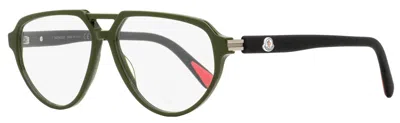 Moncler Men's Pilot Eyeglasses Ml5162 096 Green/black 57mm In Multi
