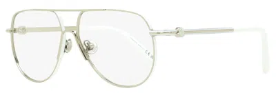 Moncler Men's Pilot Eyeglasses Ml5202 016 Palladium/ivory 56mm In Multi