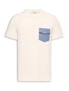 Moncler Cotton Denim-pocket T-shirt