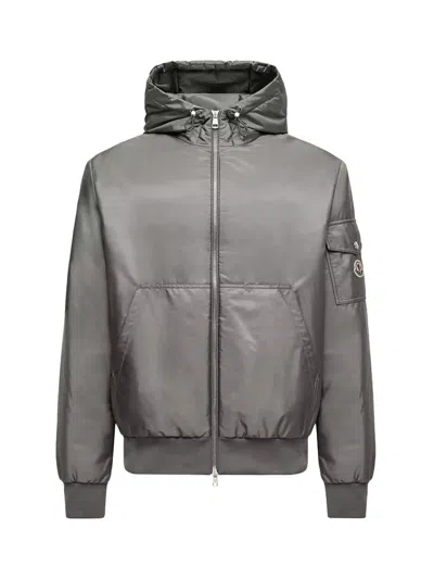 Moncler Zip-up Bomber Jacket In Gray