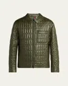 Moncler Madiere Rectangle Tech Casual Jacket In Green