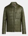 Moncler Madiere Rectangle Tech Casual Jacket In Green