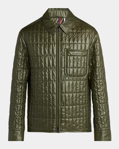 MONCLER MEN'S POILIOT QUILTED DOWN SHIRT JACKET