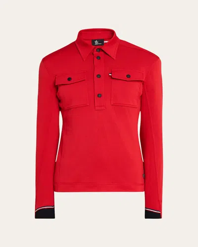 MONCLER MEN'S POLARTEC POLO SHIRT