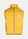 Moncler Men's Polartec Primaloft Water-repellent Fleece Puffer Vest In Yellow