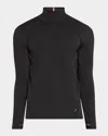 Moncler Men's Polartec Turtleneck With Thumboles In Black