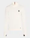 Moncler Men's Polartec Turtleneck With Thumboles In Natural