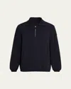 Moncler Men's Quarter-zip Interlock Sweatshirt