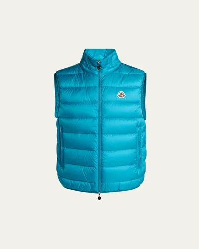 MONCLER MEN'S QUILTED FULL-ZIP VEST