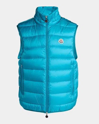 MONCLER MEN'S QUILTED FULL-ZIP VEST