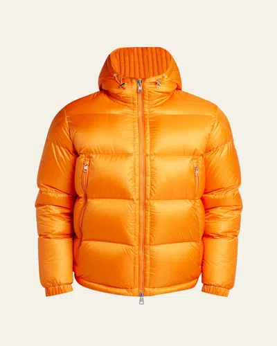 MONCLER MEN'S QUILTED RIPSTOP DOWN HOODED JACKET