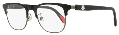 Moncler Men's Rectangular Eyeglasses Ml5193h 001 Black 51mm In Multi