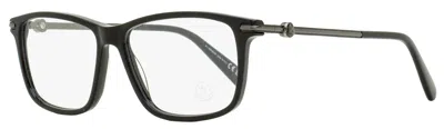 Moncler Men's Rectangular Eyeglasses Ml5205 001 Black/gunmetal 54mm In Multi