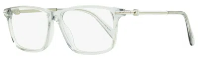 Moncler Men's Rectangular Eyeglasses Ml5205 020 Transparent Gray 54mm In Multi