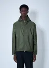 Moncler Lightweight Hooded Windbreaker With Adjustable Cuffs In Green