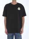 Moncler Reversible Cotton T-shirt In Black