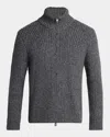 Moncler Alpaca And Wool Zip-up Cardigan In Gray