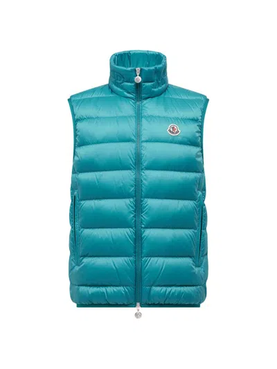 Moncler Men's Rocoque Puffer Vest In Blue