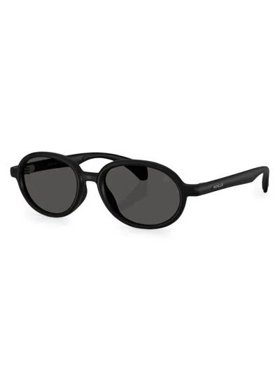 Moncler Men's Satellite 51mm Oval Sunglasses In Black