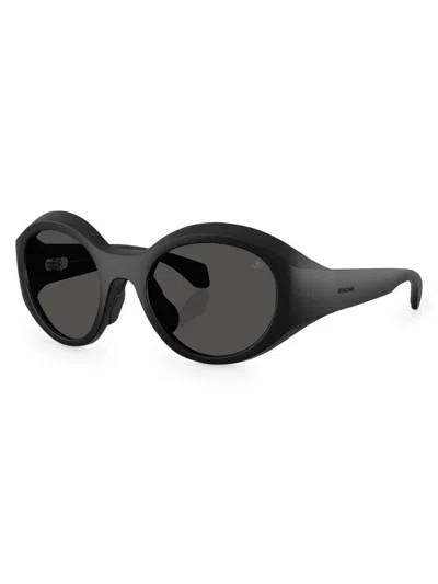 Moncler Men's Satellite 51mm Round Sunglasses In Black