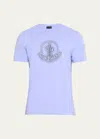 Moncler Men's Scratch Logo T-shirt In Purple