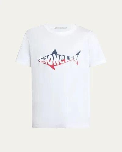 MONCLER MEN'S SHARK LOGO GRAPHIC T-SHIRT