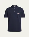 Moncler Men's Shark Pique Polo Shirt
