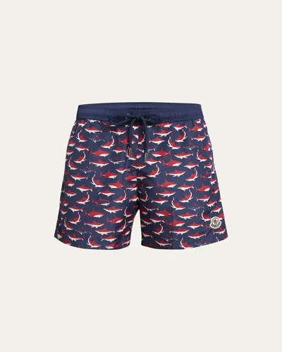 MONCLER MEN'S SHARK SWIM SHORTS