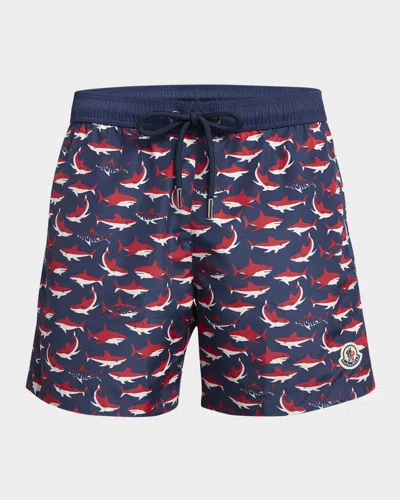 MONCLER MEN'S SHARK SWIM SHORTS