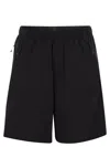 Moncler Men's Shorts With Logo Patch In Black