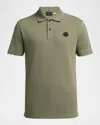 Moncler Logo-embroidered Polo Shirt In Green