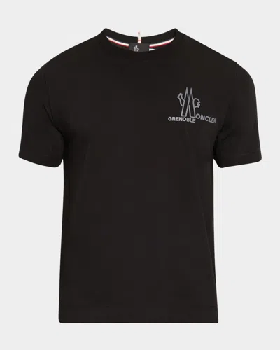 Moncler Men's Slim Logo T-shirt In Black