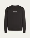 Moncler Men's Small Logo Crewneck Sweatshirt In Black