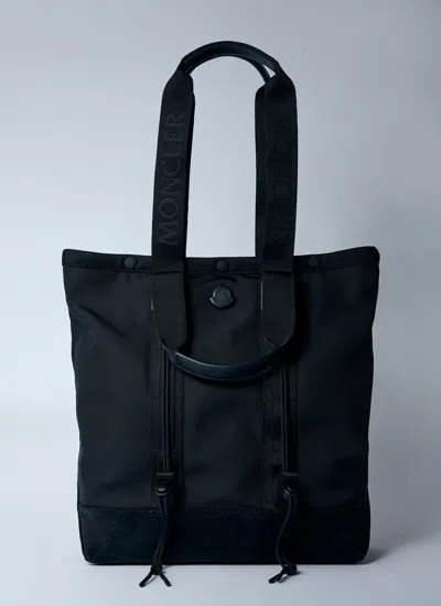 Moncler Men Small Tech Water-repellent Tote Bag In Black