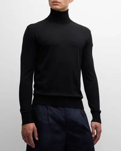 MONCLER MEN'S SOLID WOOL TURTLENECK SWEATER