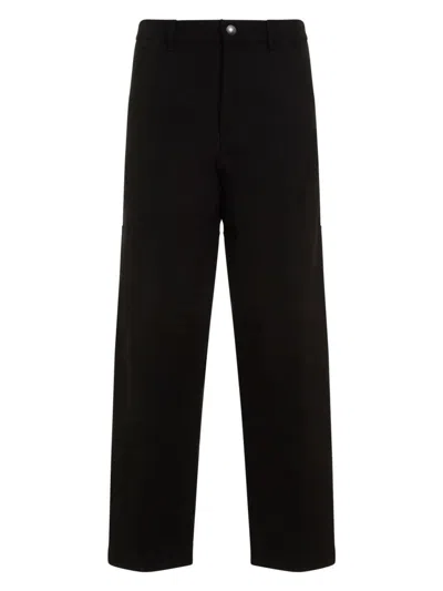 Moncler Cotton Pants With Belt Loops And Pockets In Black