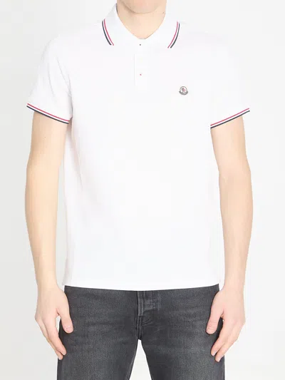 Moncler Men's Ss Mini Polo In White