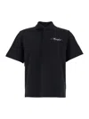Moncler Mens Charcoal Script Logo-embroidery Short-sleeve Cotton-jersey Polo Shirt Xl