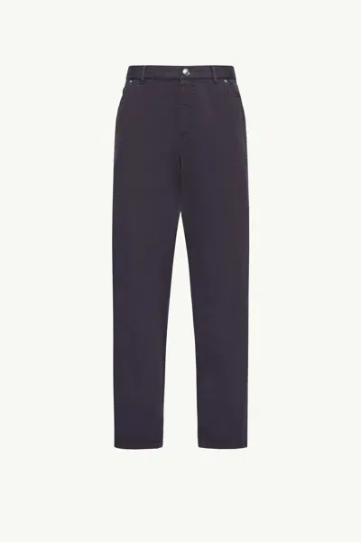 Moncler Pantalon Cargo En Gabardine De Coton Mélangé, Homme, Bleu, Taille: 48 In Blue