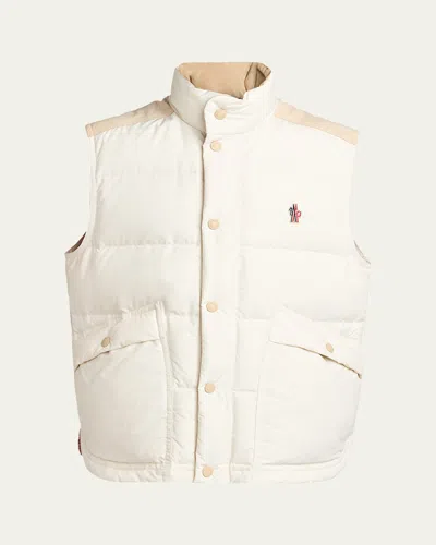 Moncler Sacis Down Gilet In Neutral