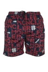 Moncler Men Swim Shorts In Red