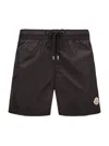 Moncler Logo Patch Detail Elastic Waist Swim Shorts In Multi