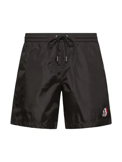 Moncler Men Logo Swim Shorts Black
