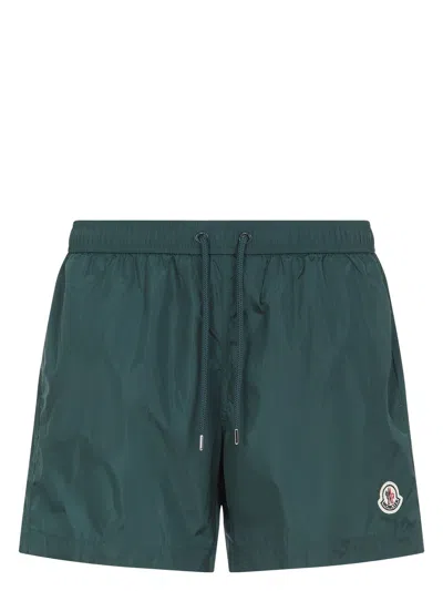 Moncler Swimwear In Dark Green